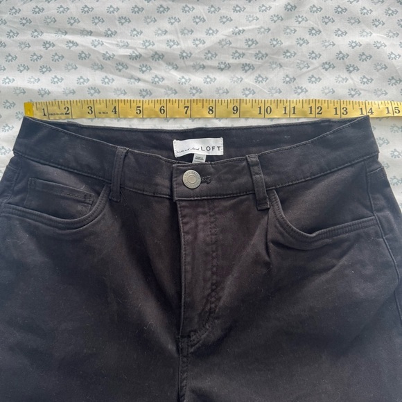 LOFT Straight Leg Black Suede Pants - Picture 4 of 5